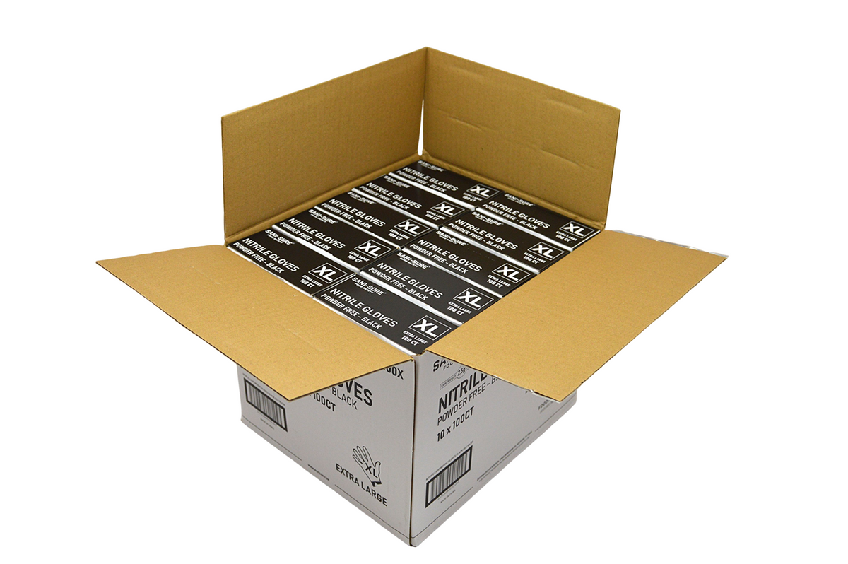 Lightweight Black Nitrile Gloves Extra Large NLWBLK100X