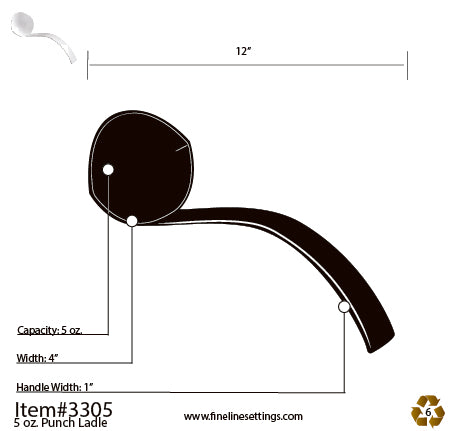 5 oz. Punch Ladle (48 Pieces) Avail. Black, Clear, & White
