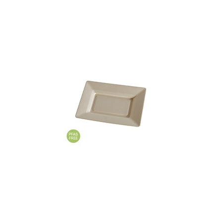 7.5" X 5.5" PFAS FREE RECTANGULAR PLATE- 500 Plates Per Case