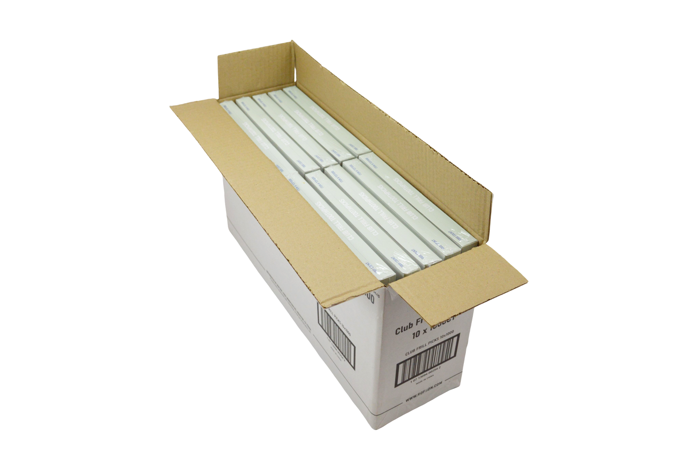 4" Club Frill Toothpicks - Decorative Sandwich Picks (Case of 10 x 1,000) - TCF1000