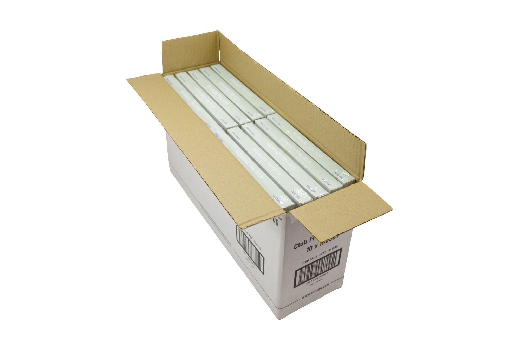 4" Club Frill Toothpicks - Decorative Sandwich Picks (Case of 10 x 1,000) - TCF1000