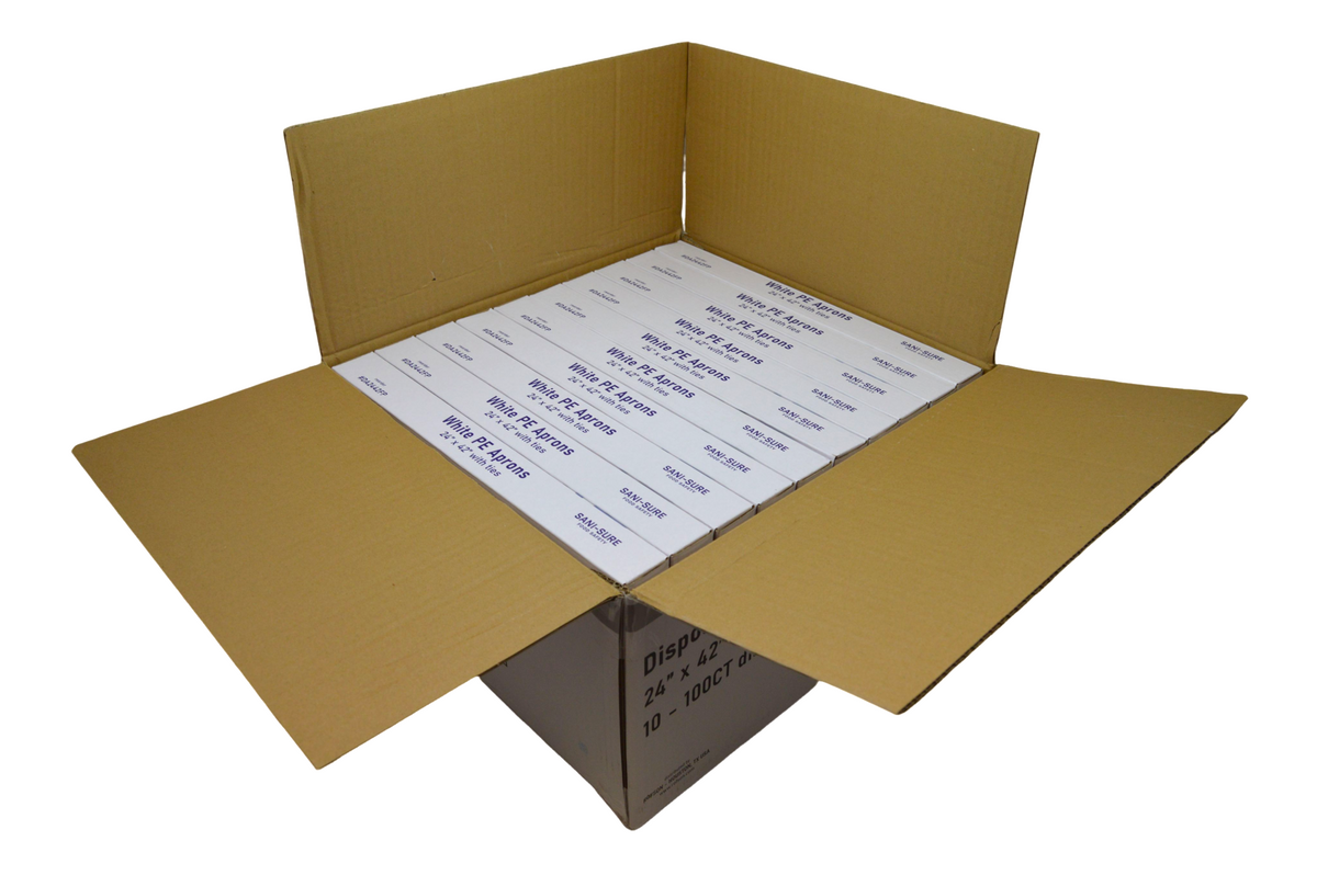 White Poly Aprons 24" x 42" DA2442FP