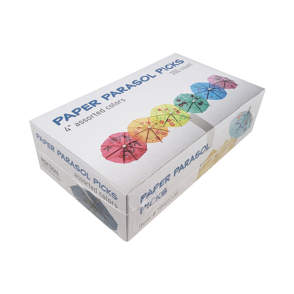 4" Paper Parasol Picks TPAR200