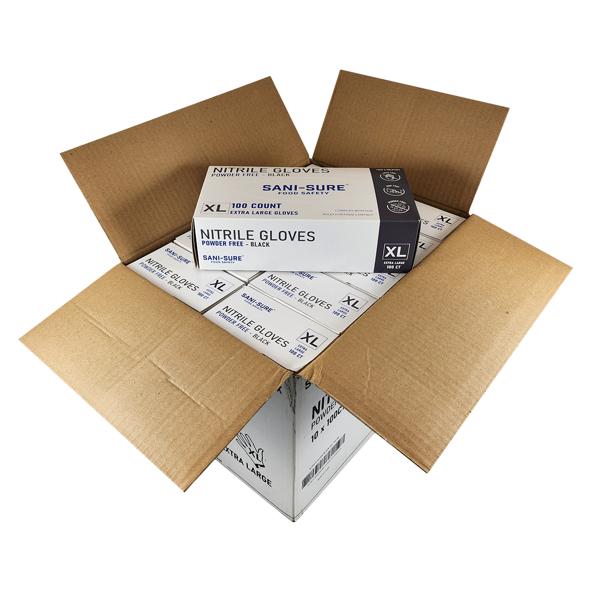 Black Nitrile Gloves NBLK100X