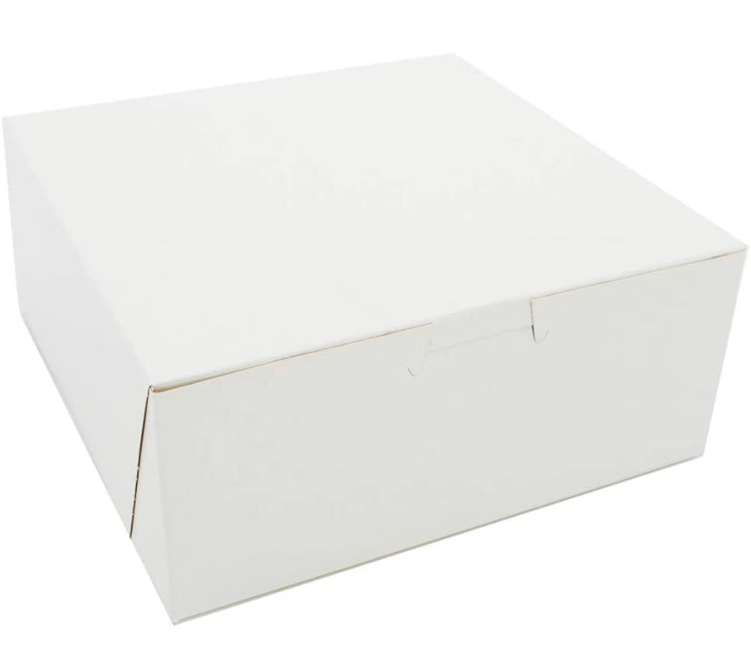 Southern Champion Tray Standard White Bakery Boxes 8X8X3, 250 Count