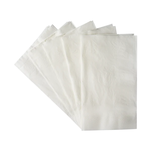 2 Ply White Dinner Napkins 15x17 (3000 Napkins per case)