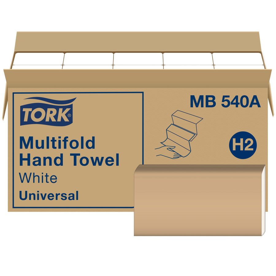 Tork White Multifold Towel Universal 9.5X9.1 3"FOLD — Case of 4000 (MB540A)
