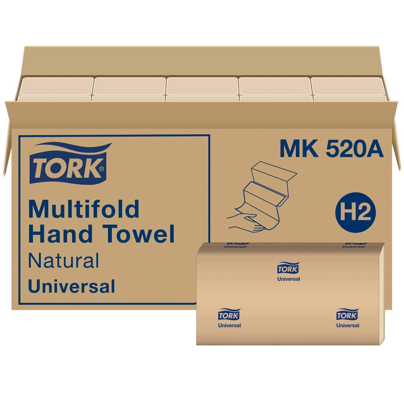 Tork Kraft Multifold Towel Universal 9.5X9.125 16/250 — Case of 4000 (MK520A)