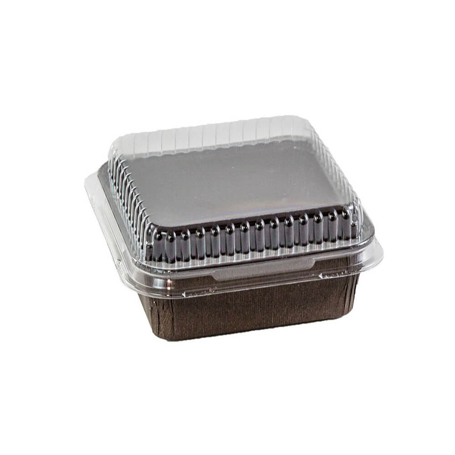 Novacart Clear PET Dome Lid for OP 80x80x35 Mold – 4-1/2" x 4-1/2" – 1,000/Case