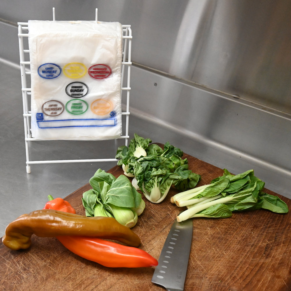 Portion Control Saddle Pack Printed All Days -7 colors- (6.5" x 7" + 1.75"LP + 1.75"FB 0.5 mil) 2000/CS