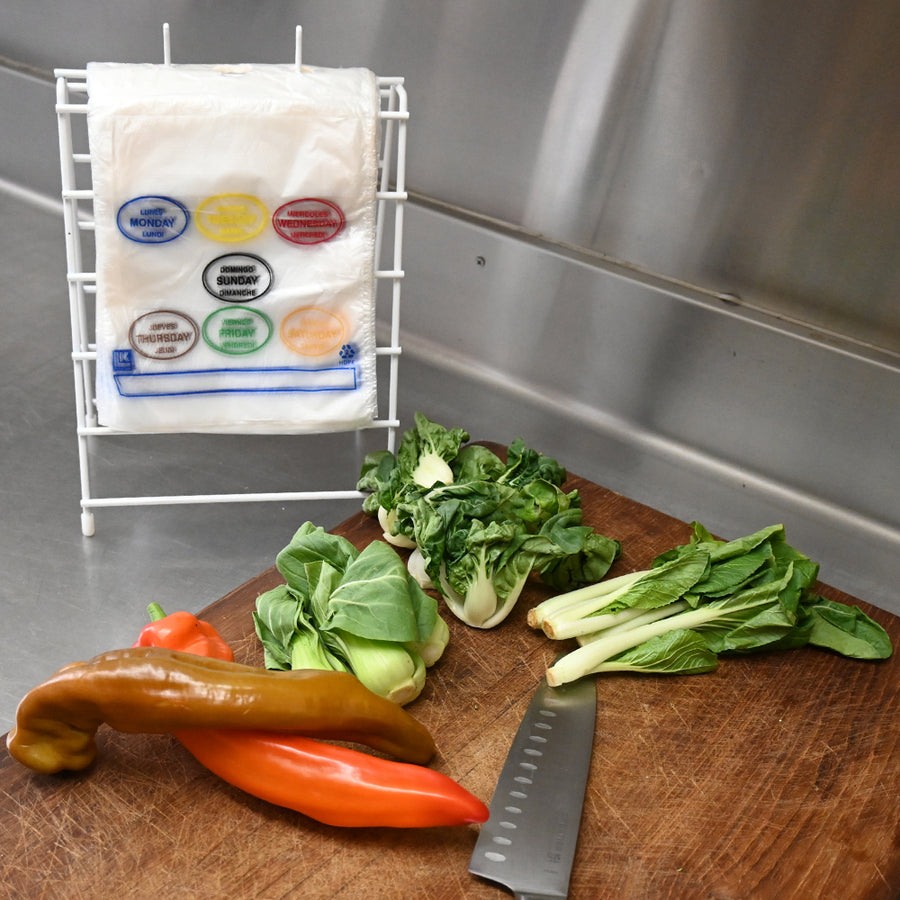 Portion Control Saddle Pack Printed All Days -7 colors- (6.5" x 7" + 1.75"LP + 1.75"FB 0.5 mil) 2000/CS