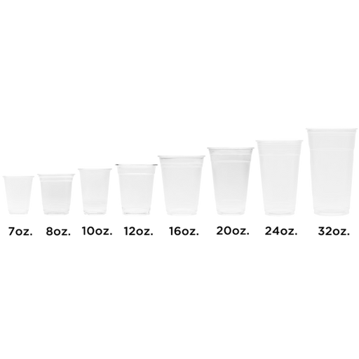 20oz PET Plastic Cold Cups (98mm) - 1,000 Cups