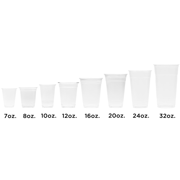 16oz Plastic Cold Cups (98mm) - 1,000 Cups