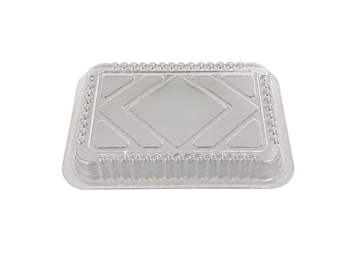 Smart USA PL155 Clear Plastic Dome Lids for 1.5 lb Deep Oblong Pans - Made in USA