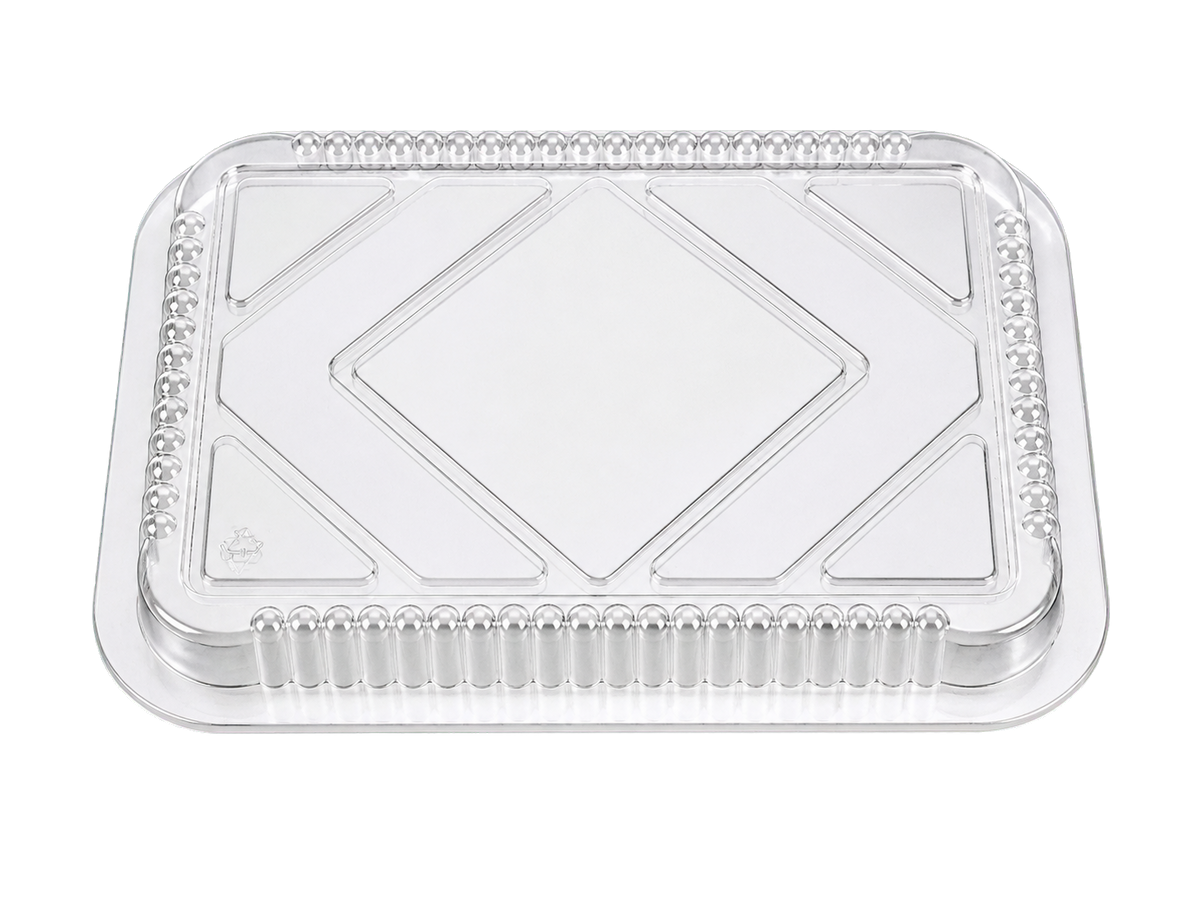 Smart USA PL505 Clear Plastic Dome Lids for 5 lb Oblong Pans - Made in USA