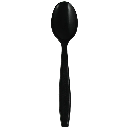 Plastic Heavy Weight Black Tea Spoon - 1,000 Per Case