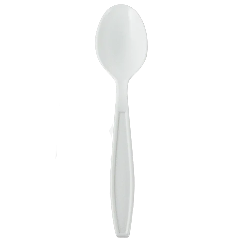 Plastic  Heavy Weight White Tea Spoon - 1,000 Per Case