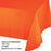 Creative Converting 54 X 108 Sunkissed Orange Rectangular Disposable Plastic Table Cover - 12/Case