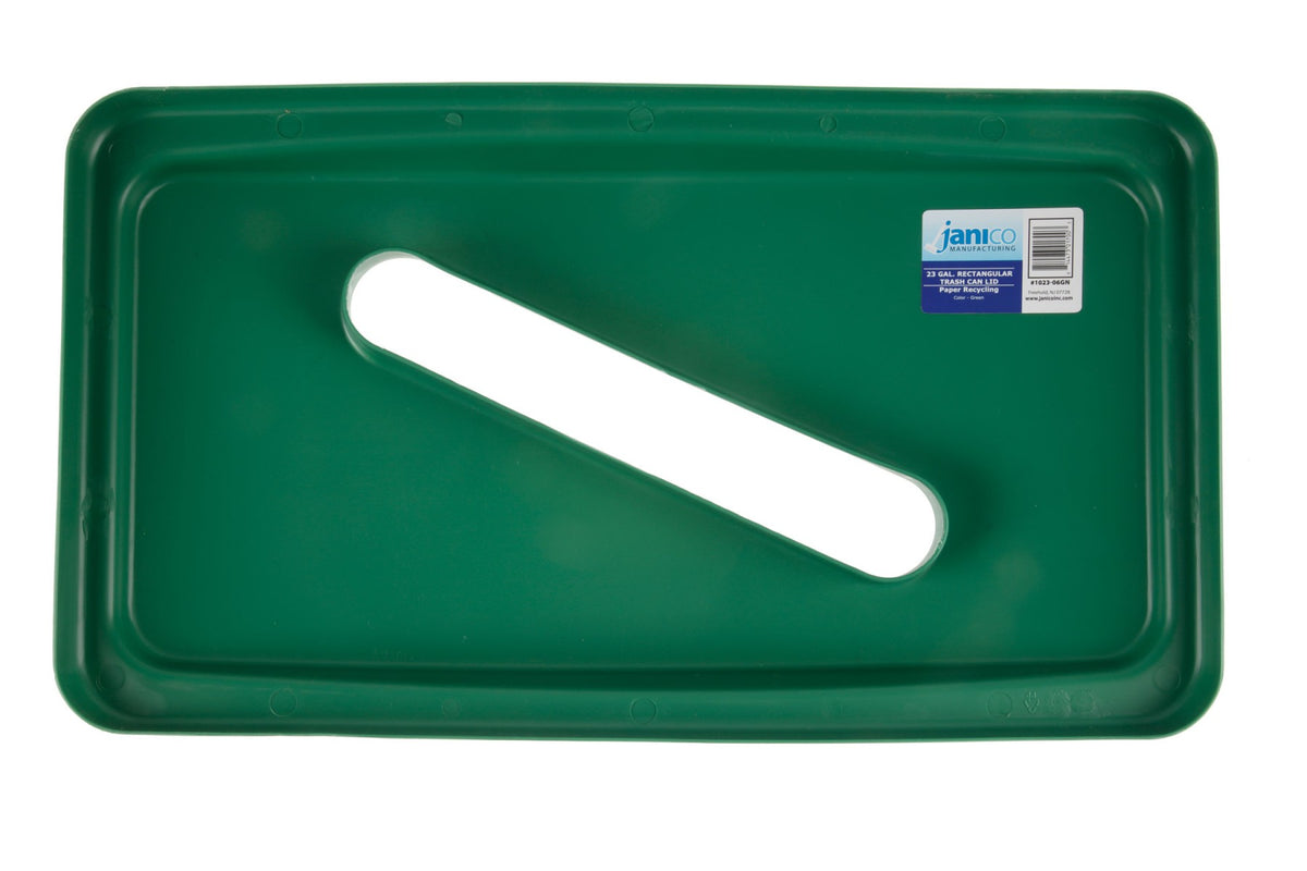 Green Rectangular Garbage Can Lid - Paper Supplies Plus