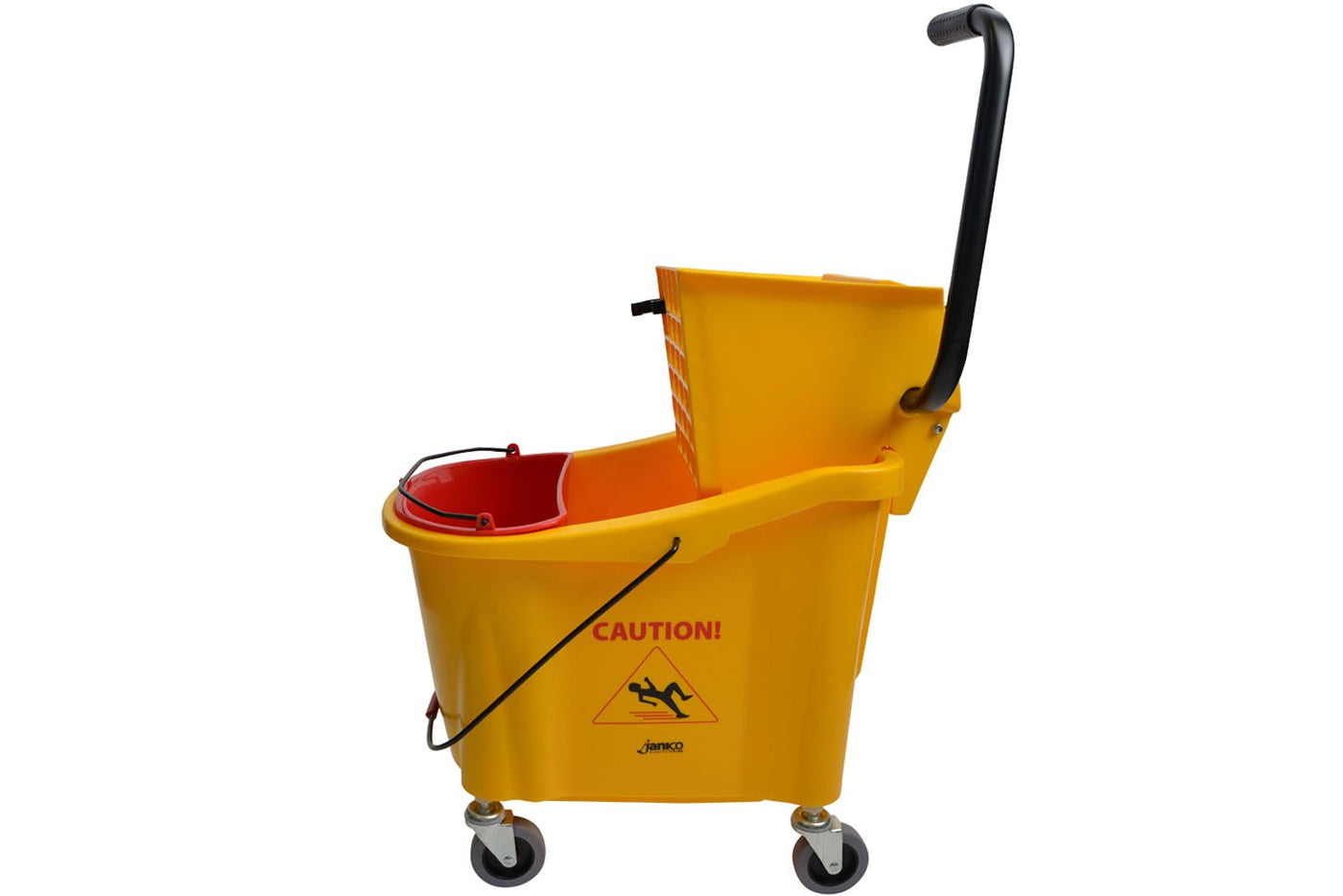 36 Qt Yellow Mop Bucket With Side Press Wringer - Paper Supplies Plus