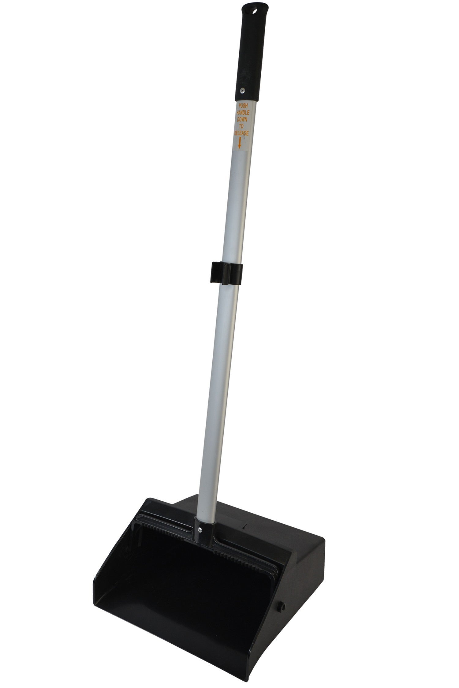 Black Lobby Dust Pan with Aluminum Handle - Paper Supplies Plus