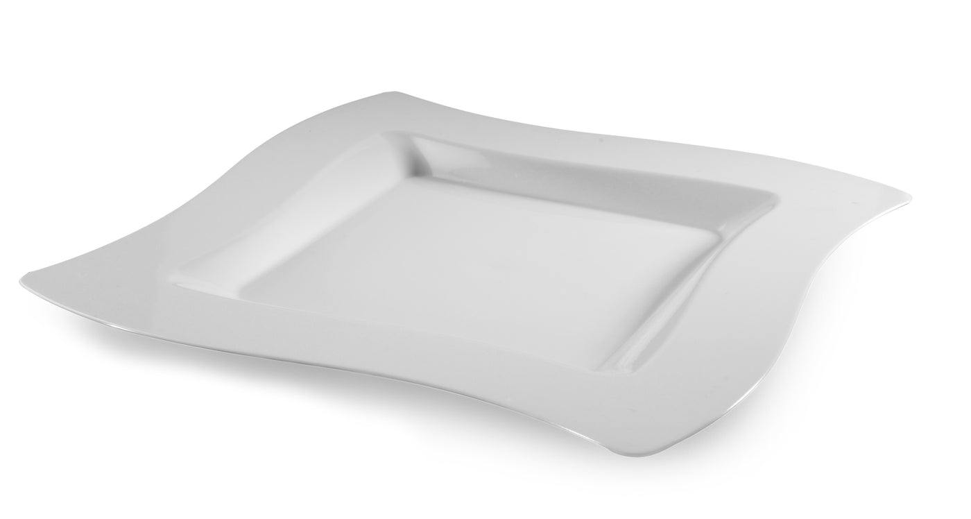 10.75" Wave-trends Square Dinner Plate (120/CS) - Paper Supplies Plus