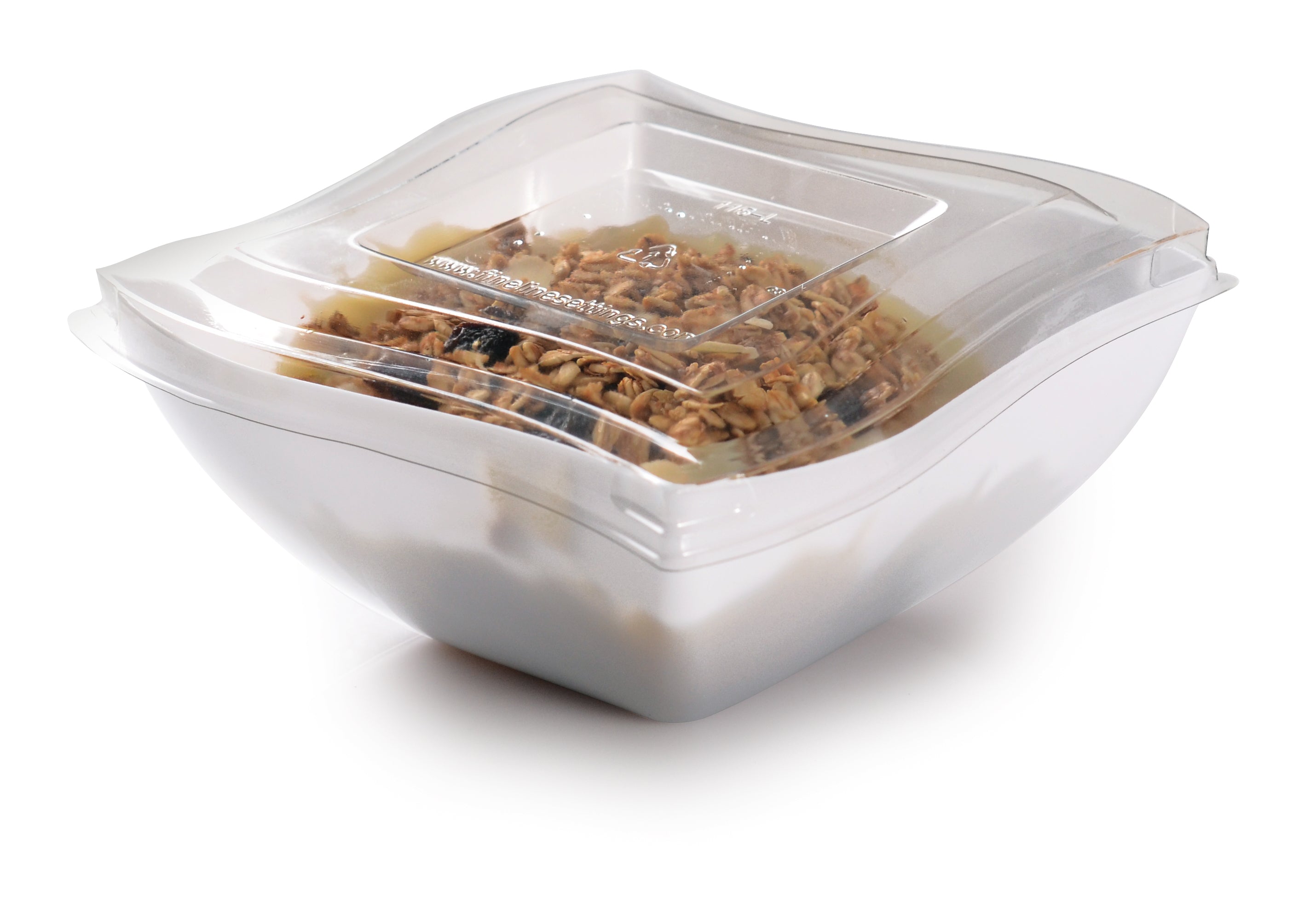 16 oz. Wave-trend Square Salad Bowl (80/CS) - Paper Supplies Plus