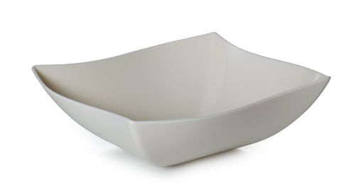 128 oz. Wave-trend Square Serving Bowl- 25/CS (Black, White, Clear & Bone) - Paper Supplies Plus