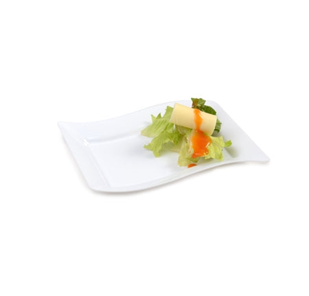 5.5" x 7.5" Wave-trends Rectangular Dessert Plate (120/CS) - Paper Supplies Plus