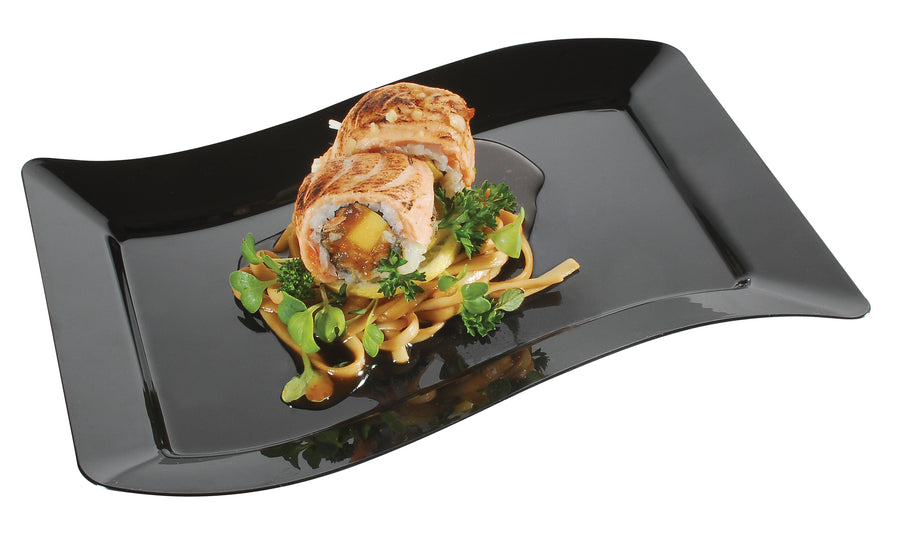 6.5" x 10" Wave-trends Square Salad Plate (120/CS) - Paper Supplies Plus