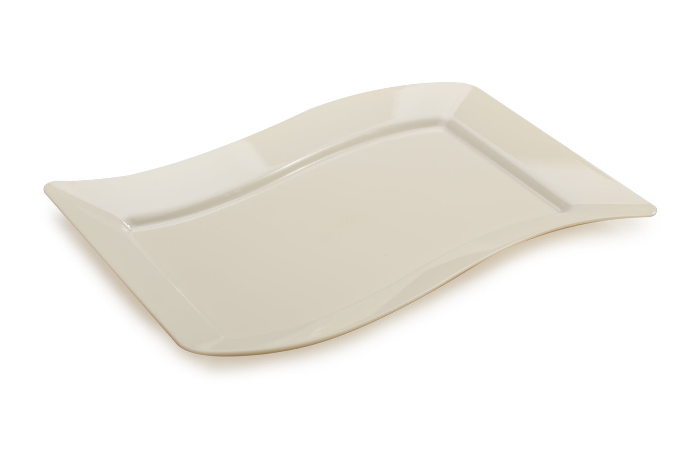 6.5" x 10" Wave-trends Square Salad Plate (120/CS) - Paper Supplies Plus