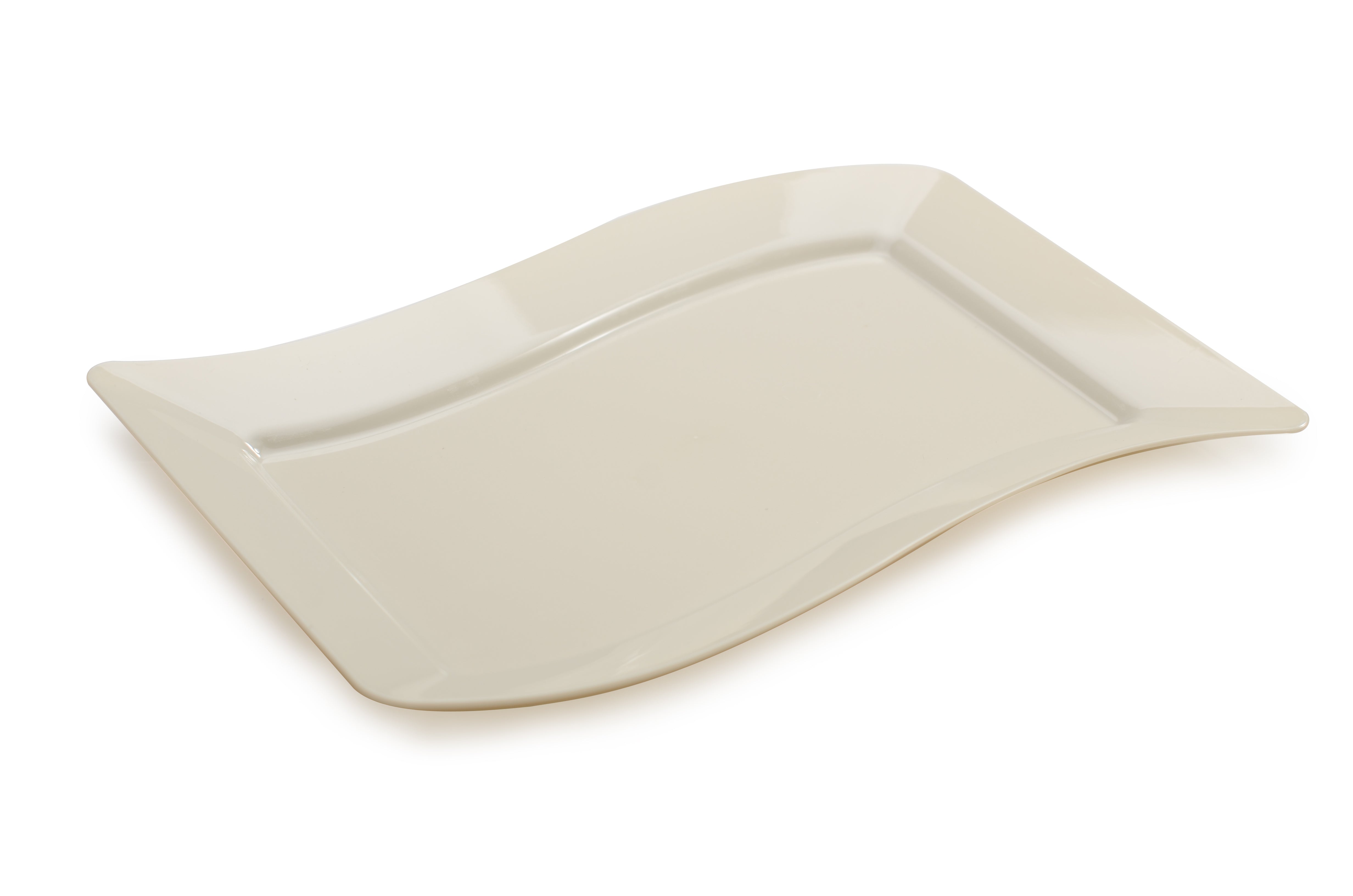 6.5" x 10" Wave-trends Square Salad Plate (120/CS) - Paper Supplies Plus