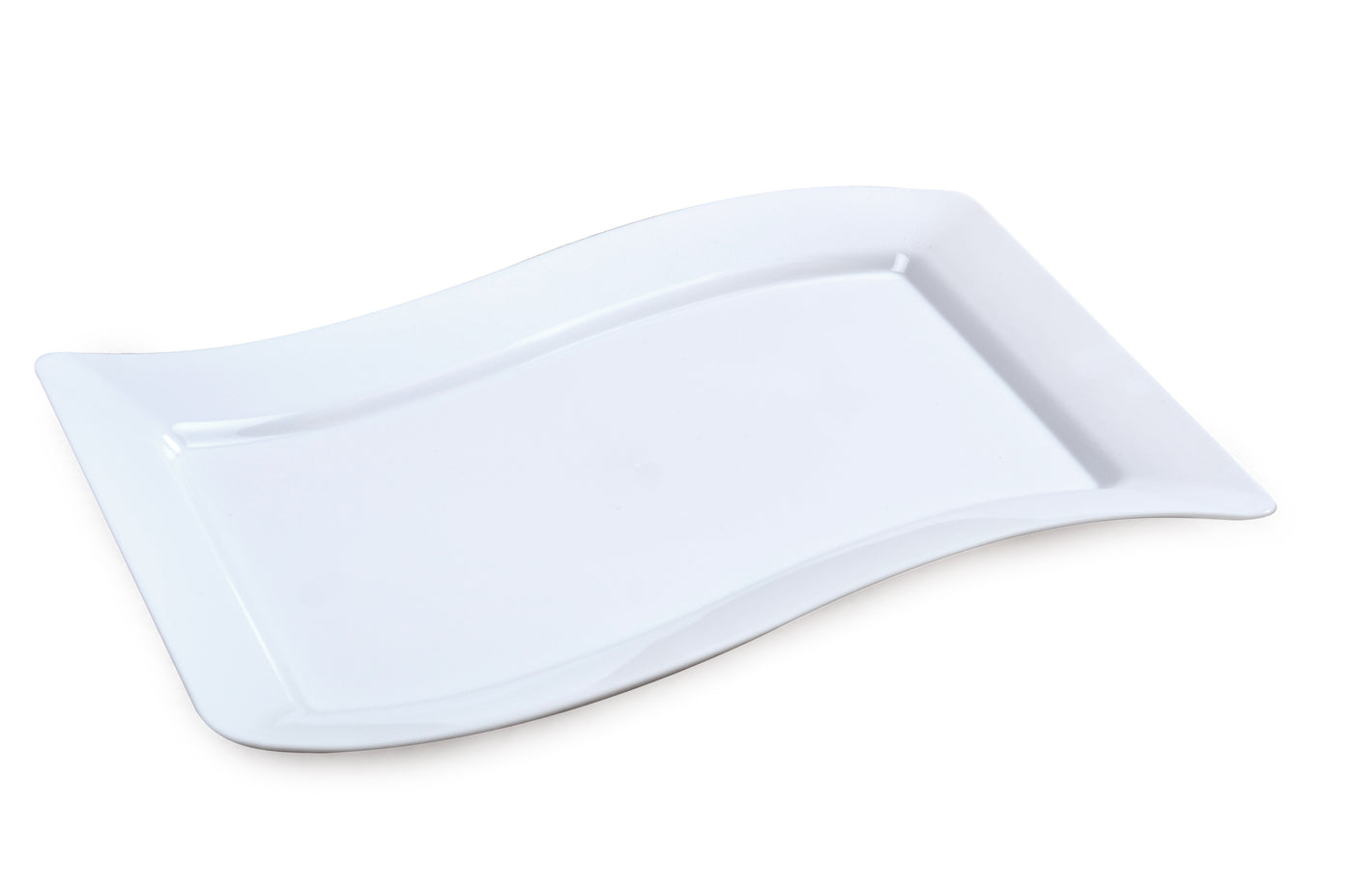 6.5" x 10" Wave-trends Square Salad Plate (120/CS) - Paper Supplies Plus