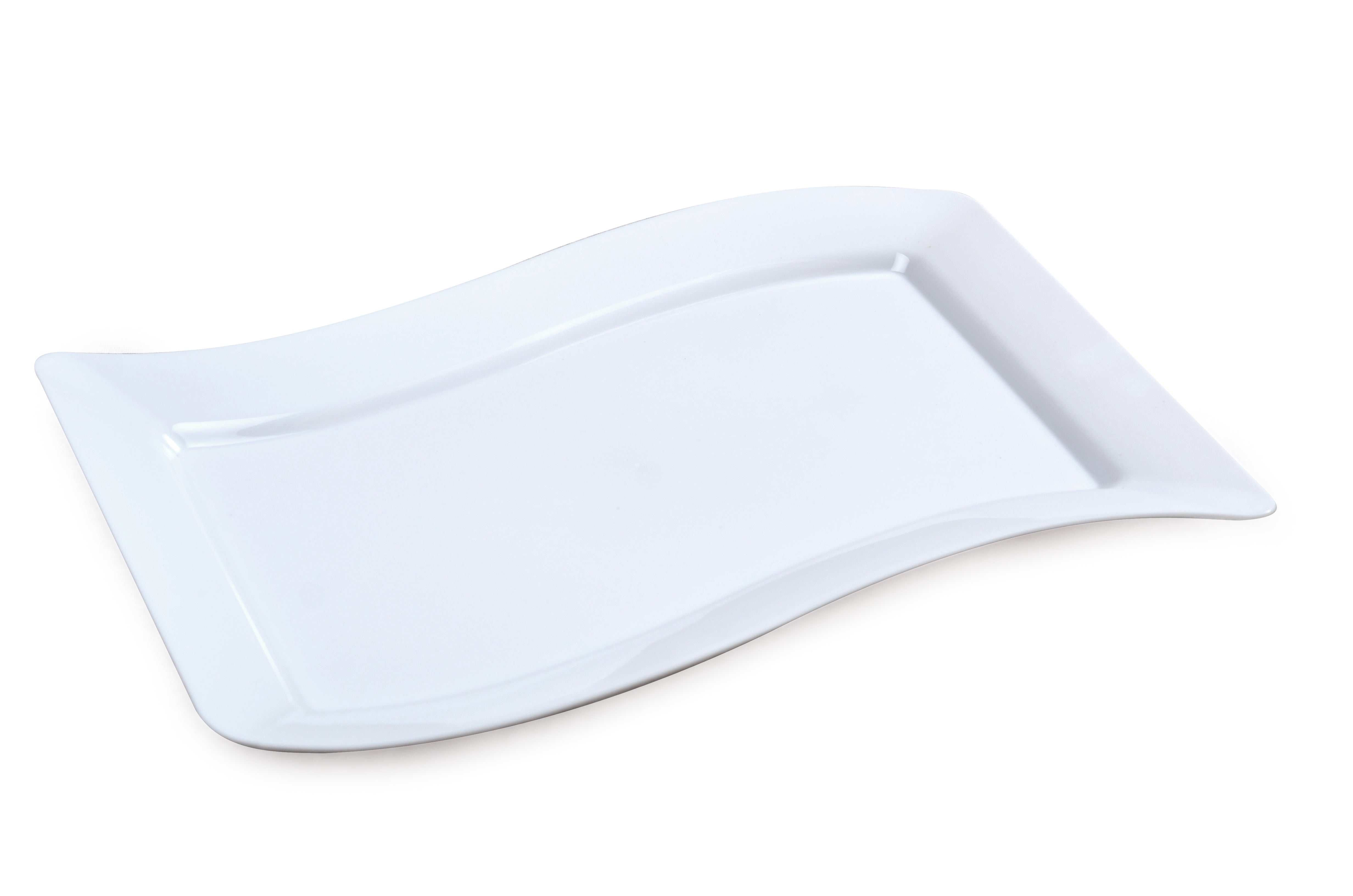 6.5" x 10" Wave-trends Square Salad Plate (120/CS) - Paper Supplies Plus