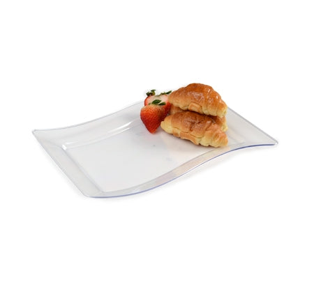 6.5" x 10" Wave-trends Square Salad Plate (120/CS) - Paper Supplies Plus