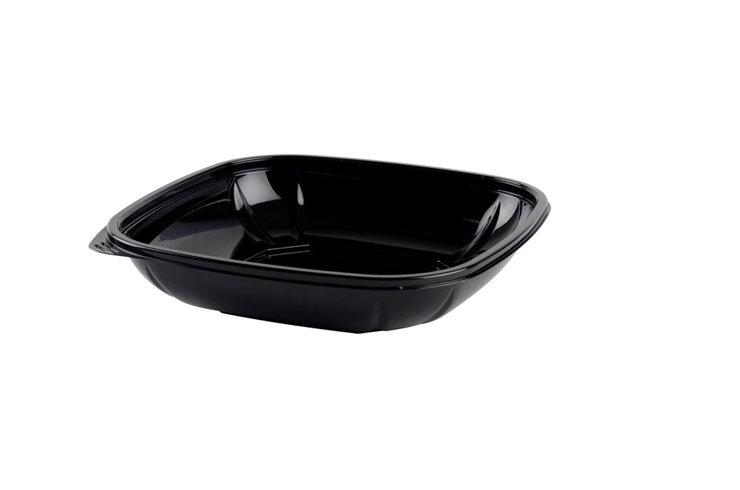 24 oz Disposable Togo Bowls with Lids Plastic White 150 Set