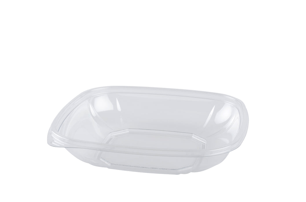 Fineline 15816L-FL Super Bowl Plus Clear Flat PET Plastic Lid for 80 and  160 oz. Square Bowls - 50/Case