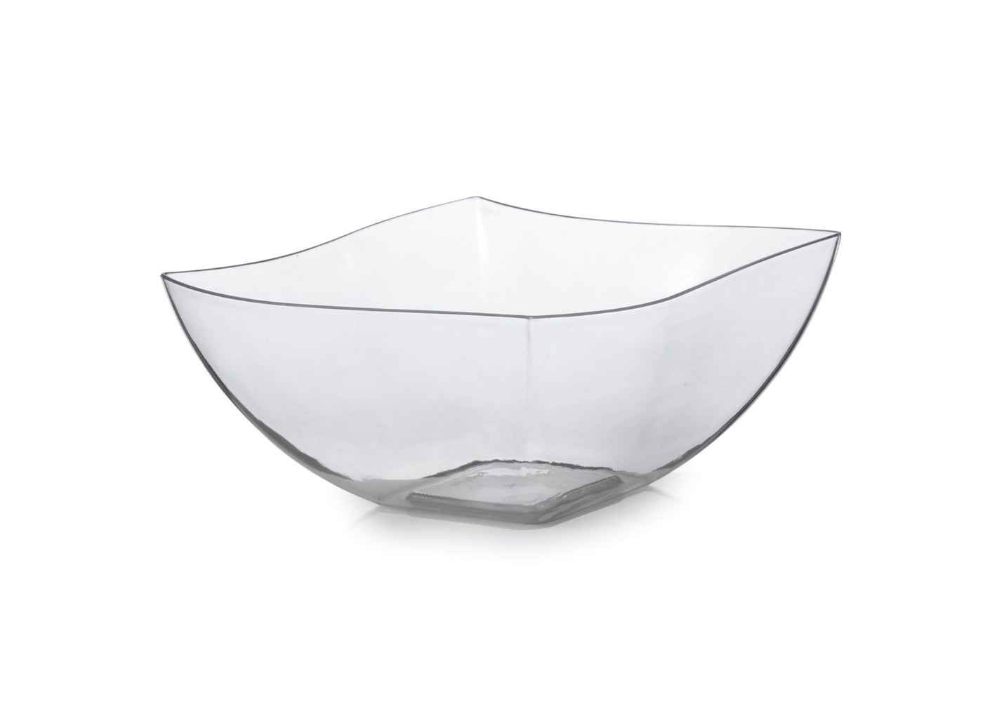 8 oz. Wave-trends Square Salad Bowl (80/CS) - Paper Supplies Plus