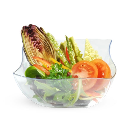 8 oz. Wave-trends Square Salad Bowl (80/CS) - Paper Supplies Plus