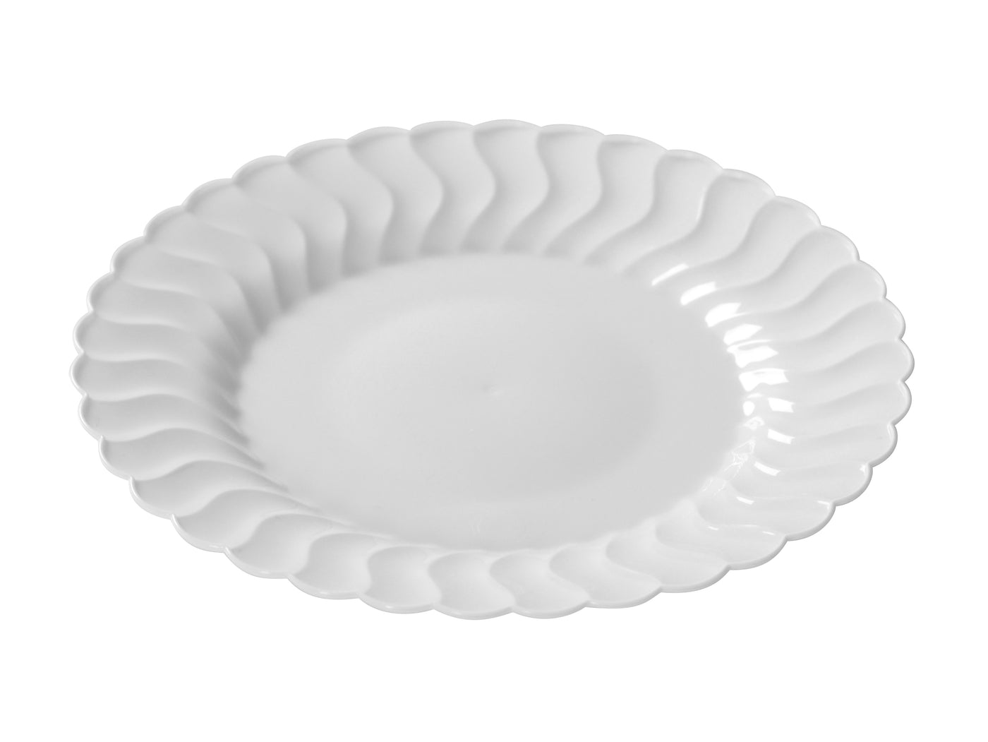 7 1/2" Plastic Plate (Fineline Flairware Collection)- 180/CS - Paper Supplies Plus
