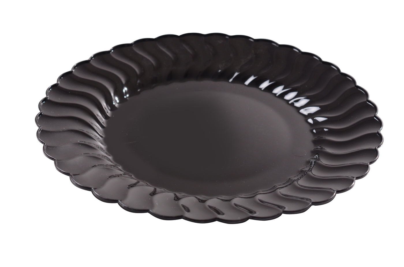 10 1/4"  Plastic Plate (Fineline Flairware Collection)- 144/CS - Paper Supplies Plus