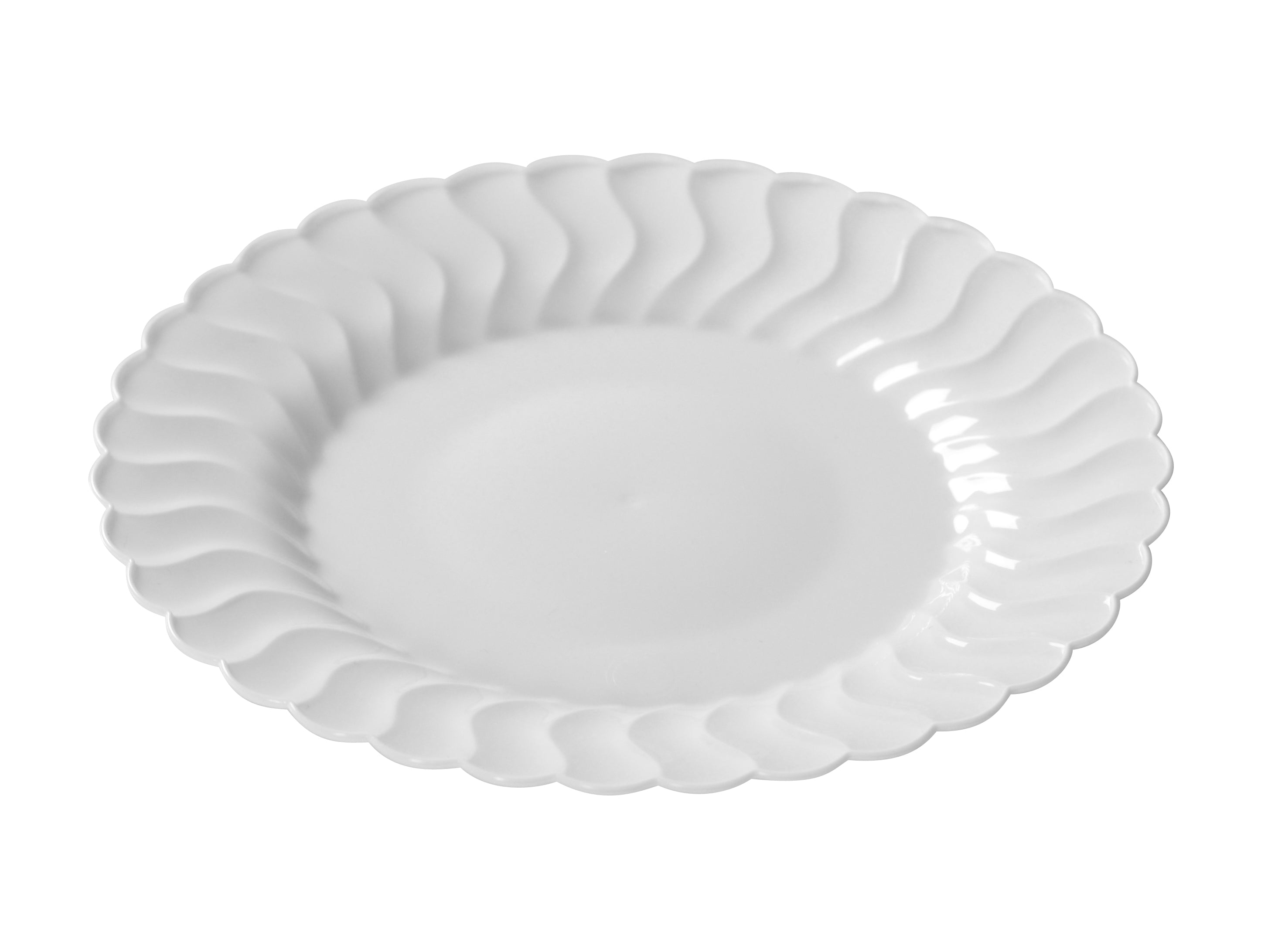 10 1/4"  Plastic Plate (Fineline Flairware Collection)- 144/CS - Paper Supplies Plus