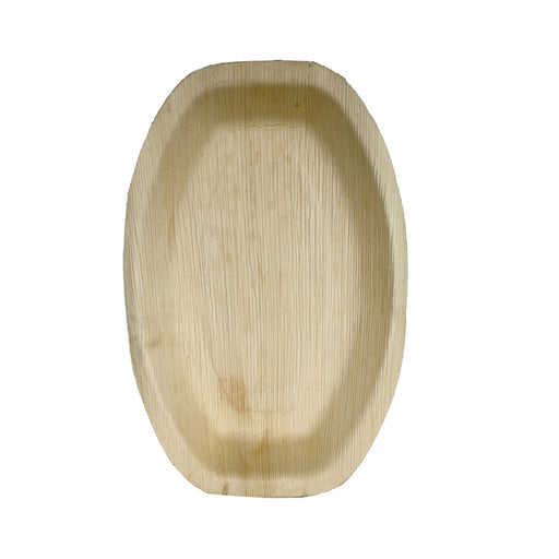 Oval Palm Leaf Plate - L:14 X W:9.75 X H:1.3in (50 Plates Per Case)