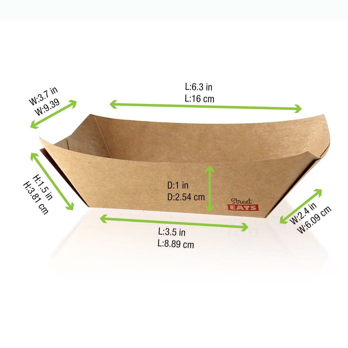 Multi Use Kraft Paper Boat -10oz L:6.3 X W:3.7 X H:1in 1000 Pcs/Cs