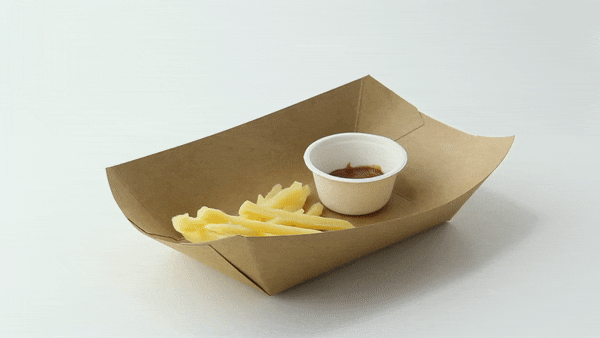 Multi Use Large Kraft Paper Boat -27oz L:8.6 X W:5.7 X H:1.4in 500 Pcs/Cs