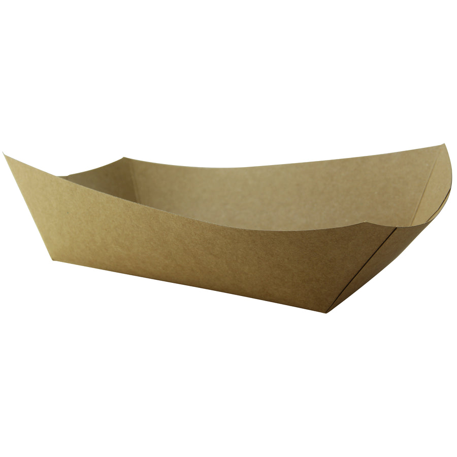 Multi Use Large Kraft Paper Boat -40oz L:9.9 X W:4.6 X H:2in 500 Pcs/Cs