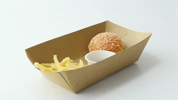 Multi Use Large Kraft Paper Boat -40oz L:9.9 X W:4.6 X H:2in 500 Pcs/Cs
