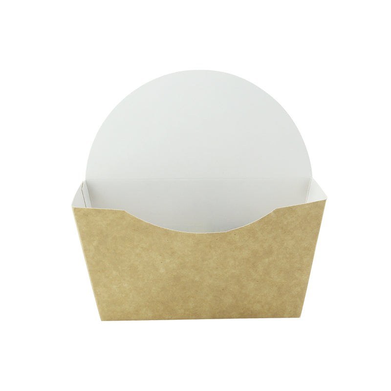 Kraft Corrugated Hamburger Clamshell Takeout Box – 5.7" x 5" x 3.25" (200/Case)
