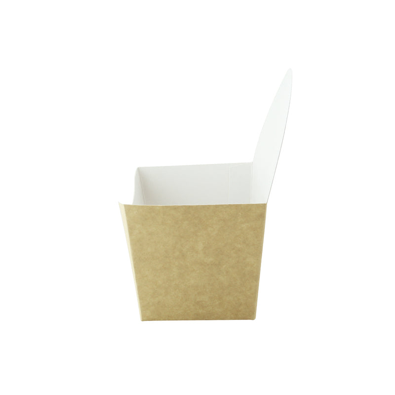 Kraft Corrugated Hamburger Clamshell Takeout Box – 5.7" x 5" x 3.25" (200/Case)