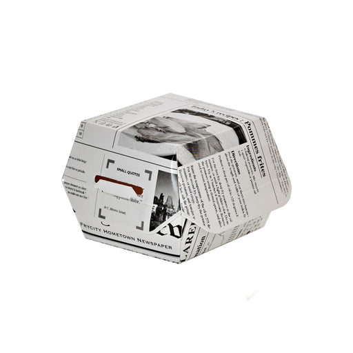 Newspaper Print Mini Slider Box -2oz L:2.8 X W:2.8 X H:2 In 500 Pcs/Cs